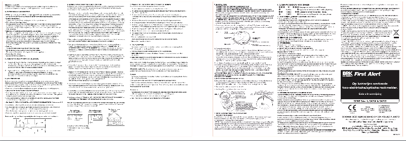 Page 1 de la notice Manuel utilisateur First Alert SA700LI