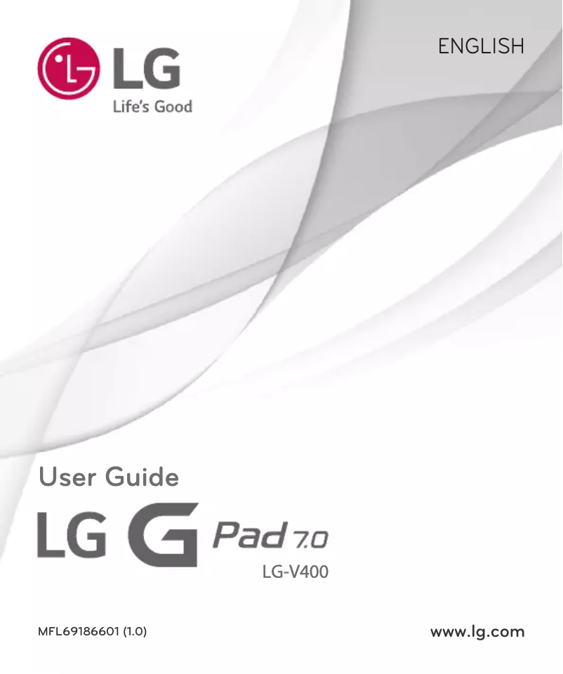 Page 1 de la notice Manuel utilisateur LG G Pad 7.0 V400