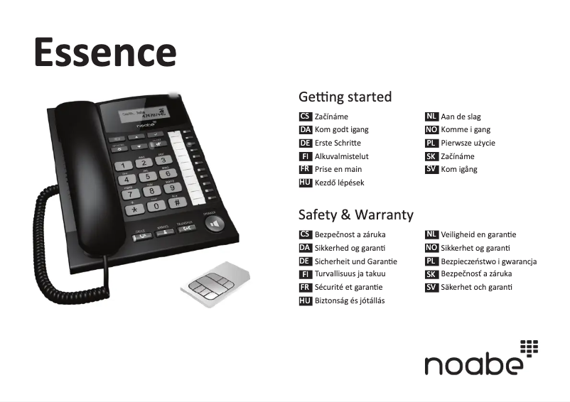 Image de la première page du manuel de l'appareil Essence