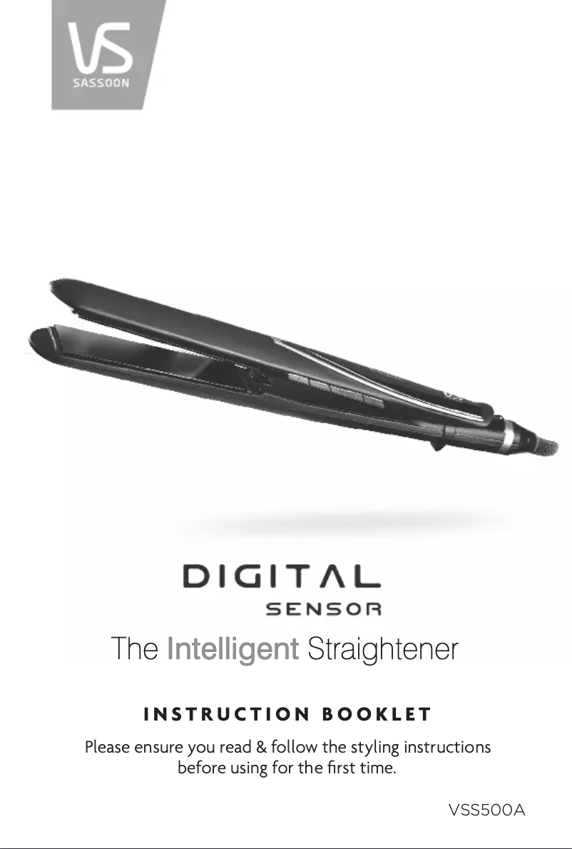 Page 1 de la notice Manuel utilisateur VS Sassoon Digital Sensor VSS500A