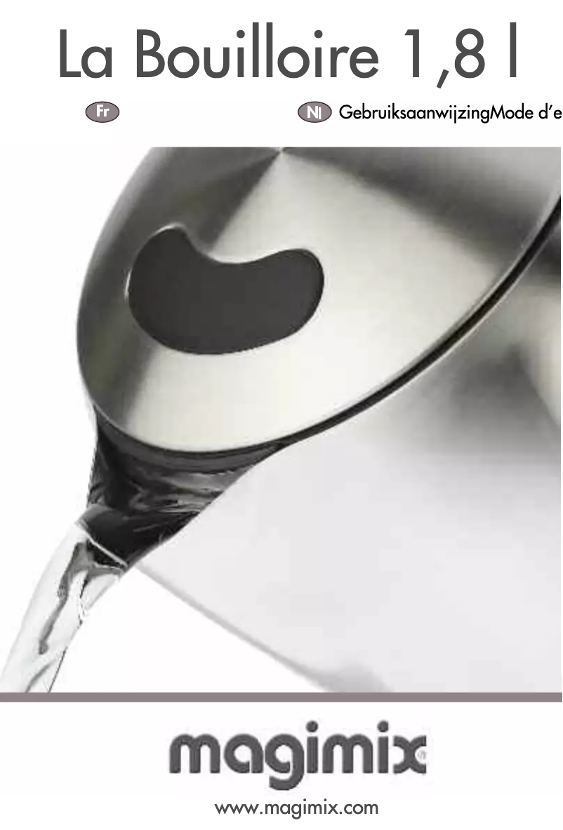 Page 1 de la notice Manuel utilisateur Magimix La Bouilloire 1.8L