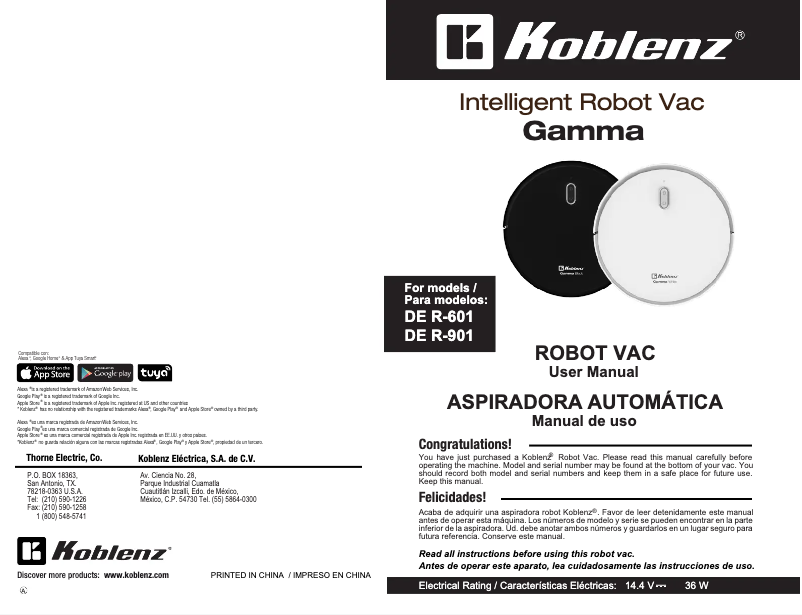 Image de la première page du manuel de l'appareil Gamma DE R-901