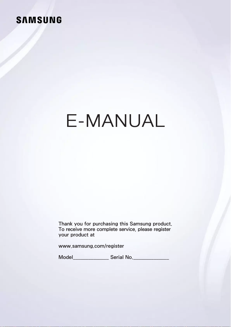 Page 1 de la notice Manuel utilisateur Samsung UE75JU7000T