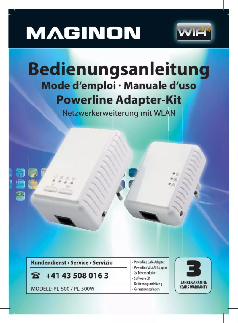 Page 1 de la notice Manuel utilisateur Maginon Powerline Adapter-Kit