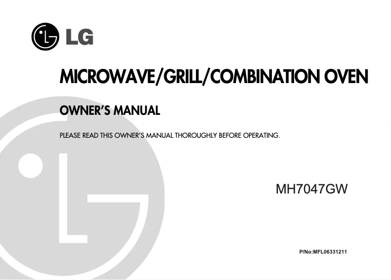 Image de la première page du manuel de l'appareil MH7047GW