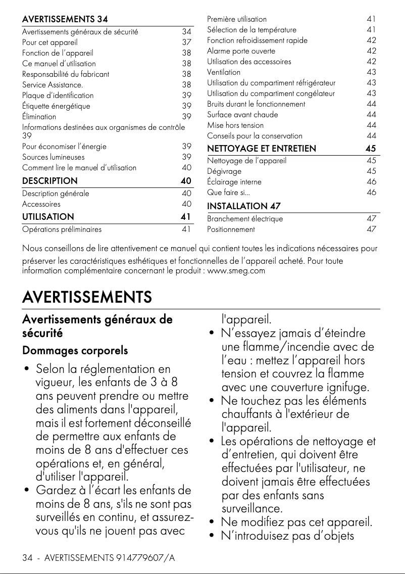 Image de la première page du manuel de l'appareil FAB28RDBLM5