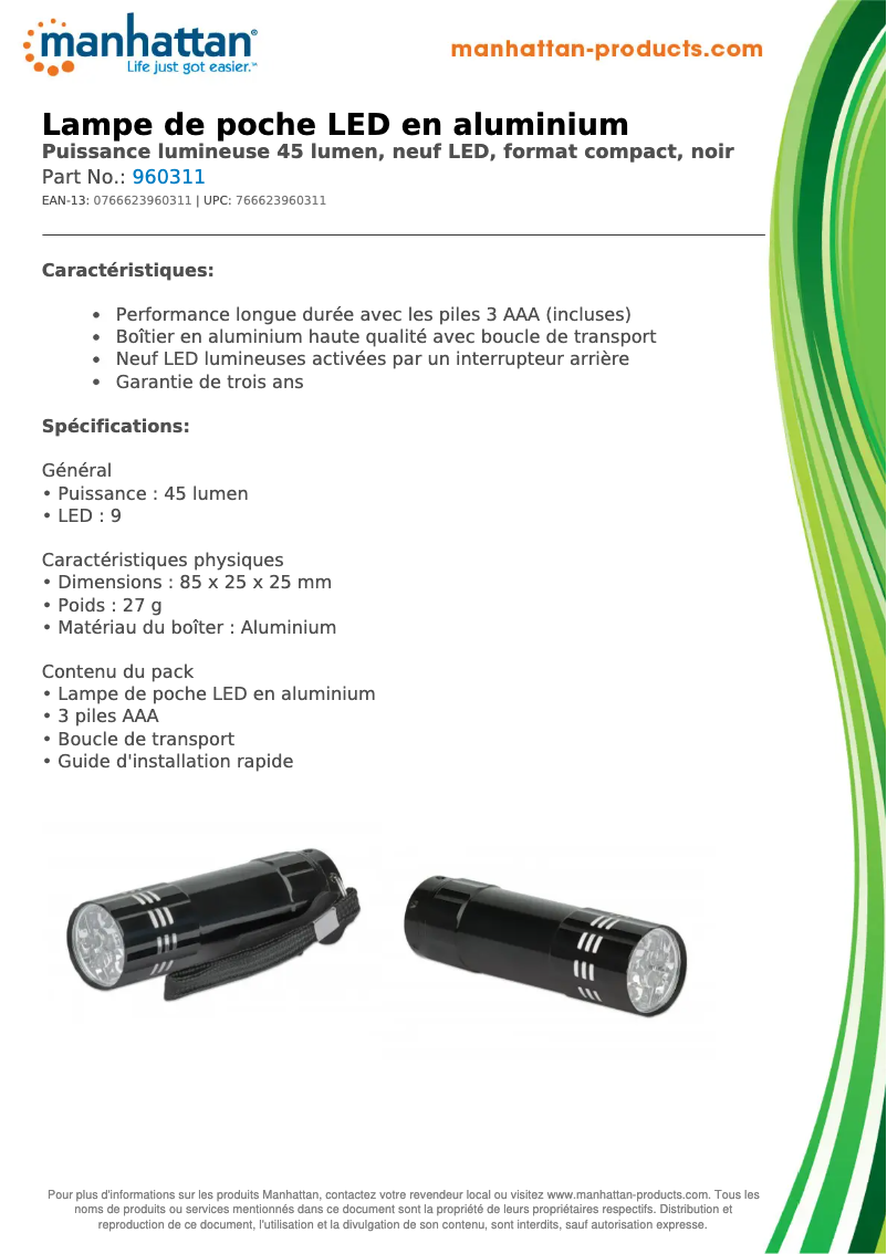 Image de la première page du manuel de l'appareil 960311