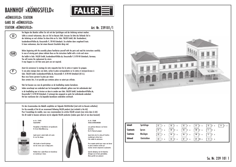 Page n°1 - Manuel utilisateur Faller 239101