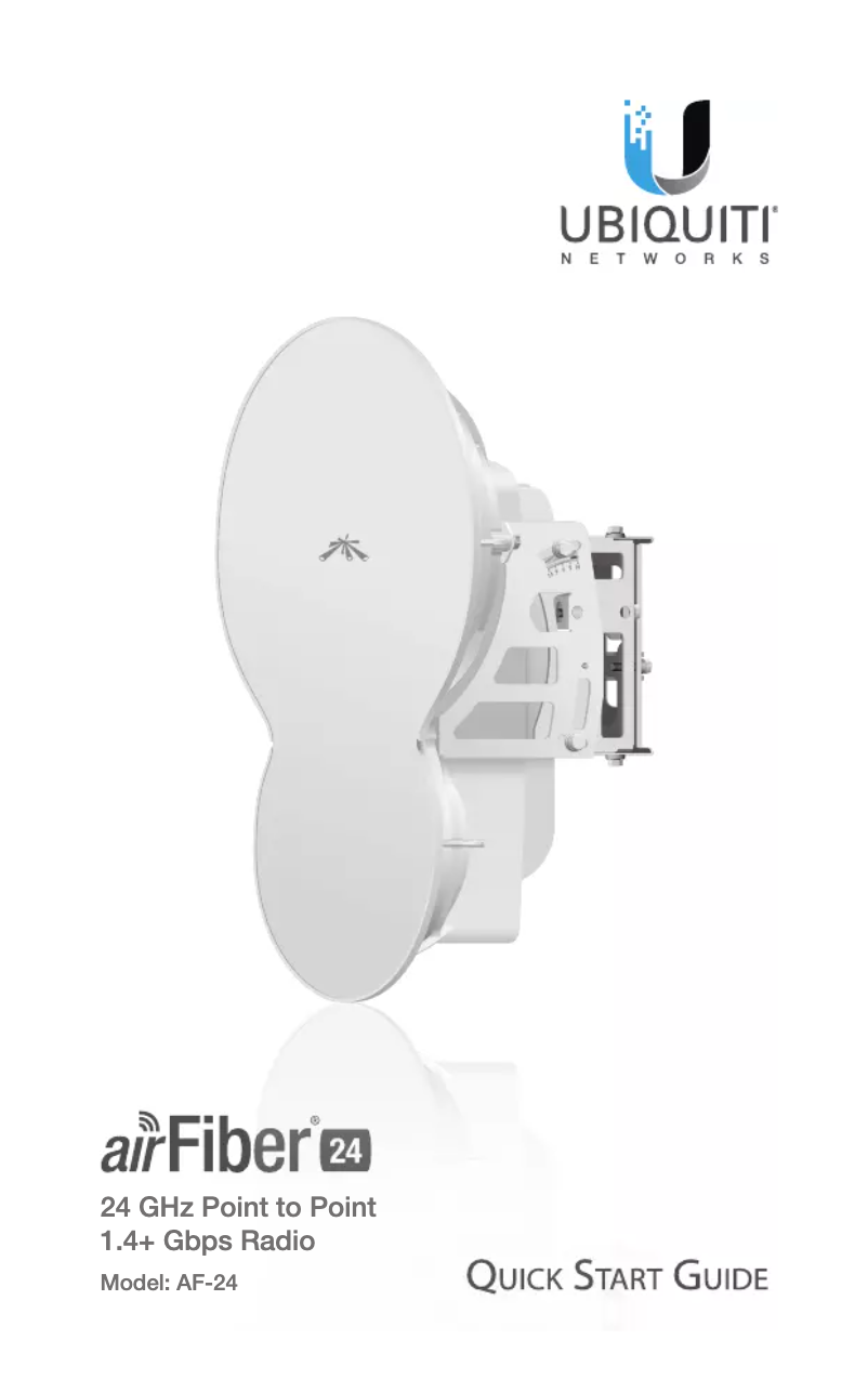 Page 1 de la notice Manuel utilisateur Ubiquiti Networks AirFiber 24 AF-24