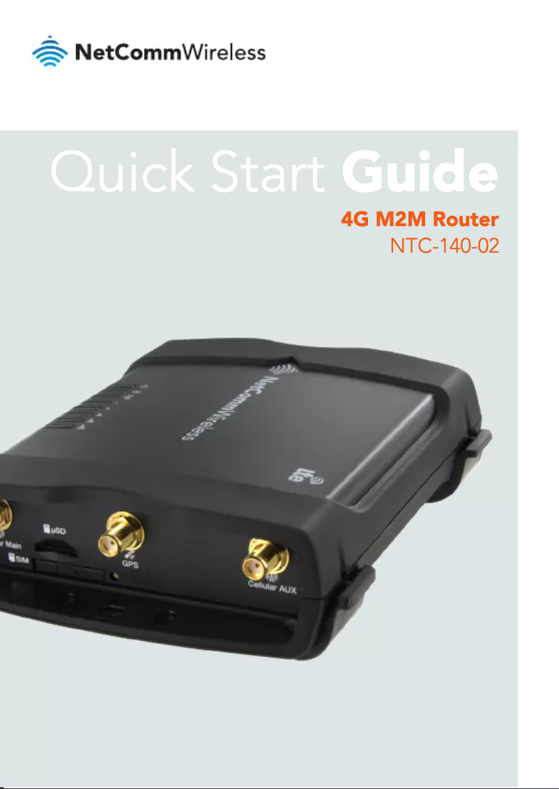 Page 1 de la notice Manuel utilisateur Netcomm NTC-140-02