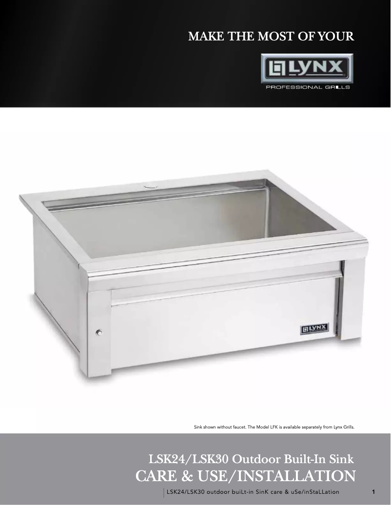 Page n°1 - Guide d'installation Lynx Professional LSK30