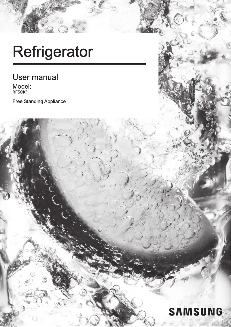 Page 1 de la notice Manuel utilisateur Samsung RF50K5910SL