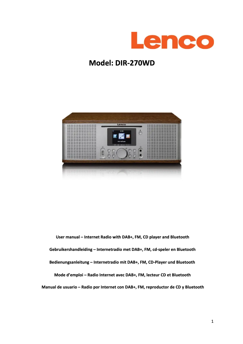 Image de la première page du manuel de l'appareil DIR-270WD