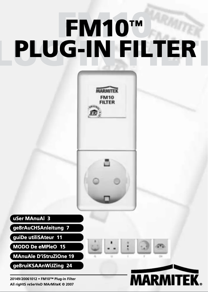 Image de la première page du manuel de l'appareil FM10