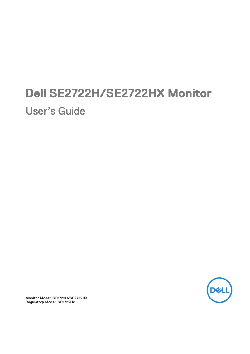 Page n°1 - Manuel utilisateur Dell SE2722HX