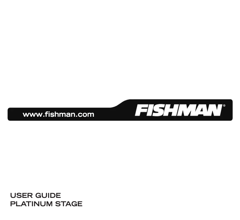 Page 1 de la notice Manuel utilisateur Fishman Platinum Stage