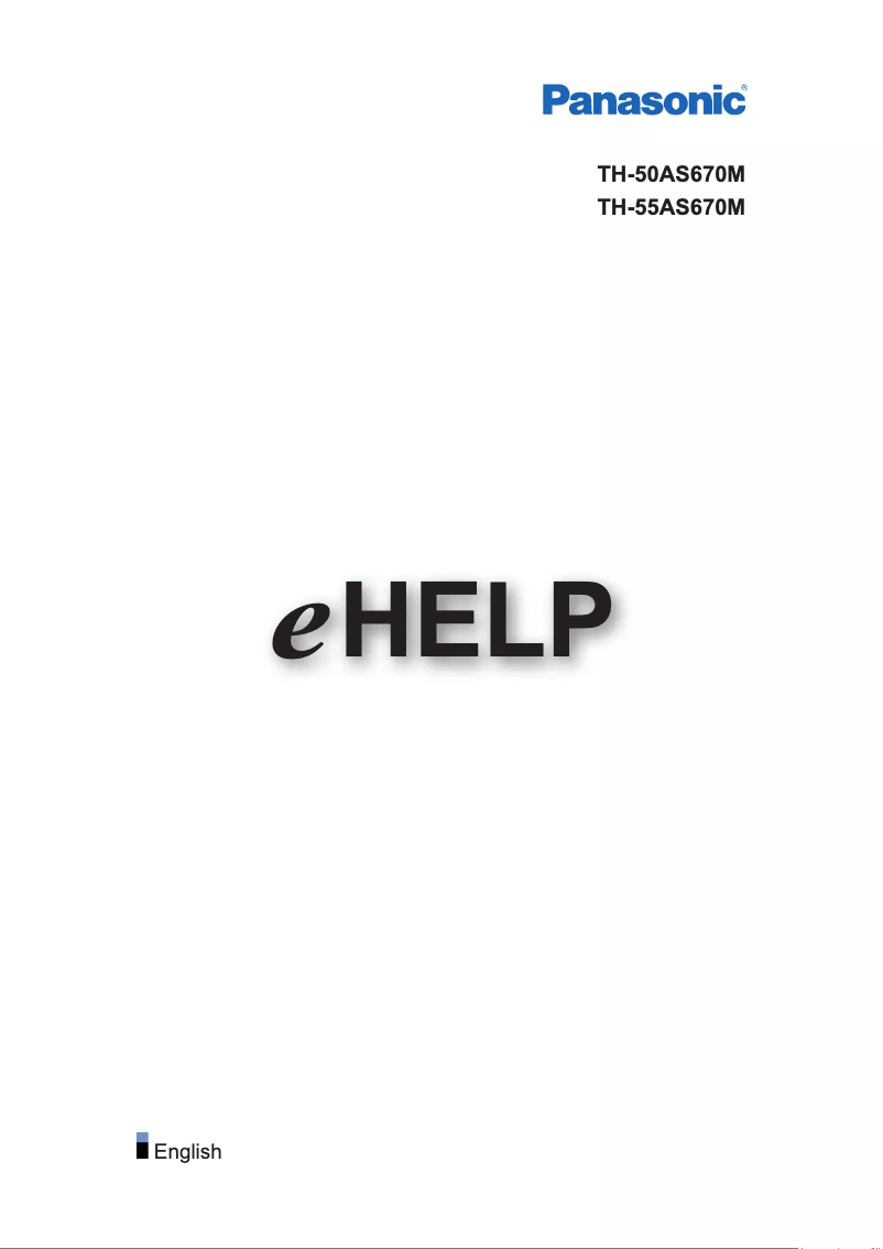 Image de la première page du manuel de l'appareil TH-50AS670M