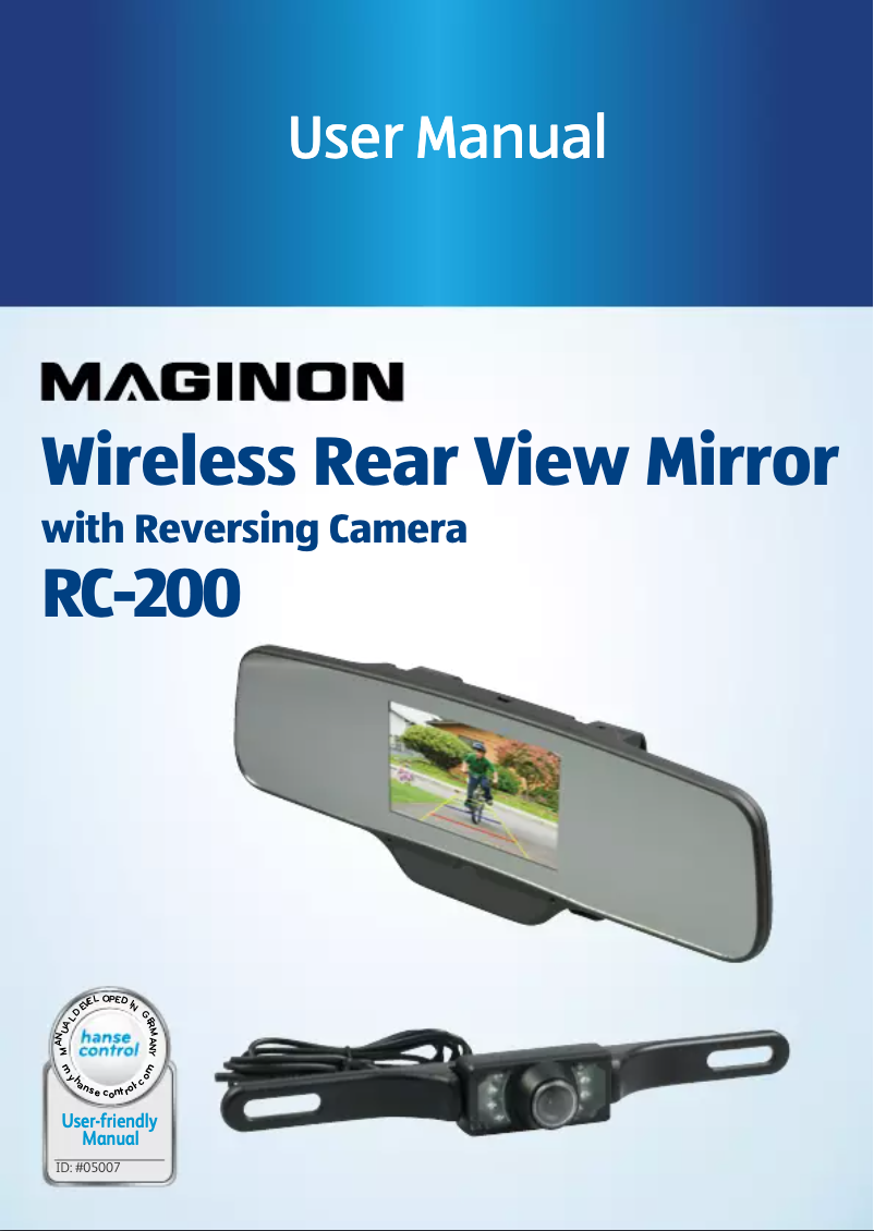 Page 1 de la notice Manuel utilisateur Maginon RC-200