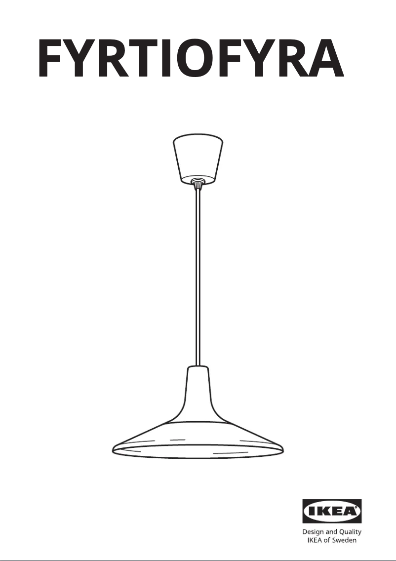 Image de la première page du manuel de l'appareil FYRTIOFYRA 705.160.19