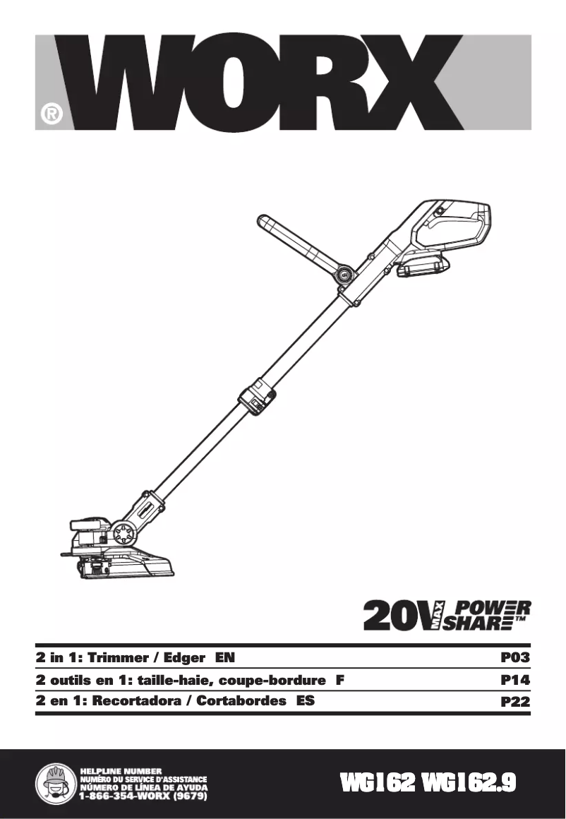 Page n°1 - Manuel utilisateur Worx WG162