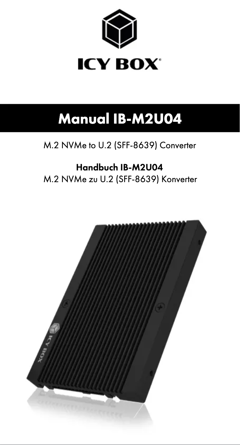 Página 1 del manual Manual de usuario Icy Box IB-M2U04