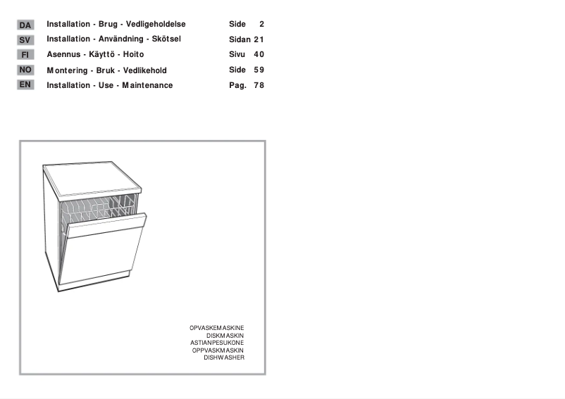 Page n°1 - Manuel utilisateur Candy CDF 622X-86S