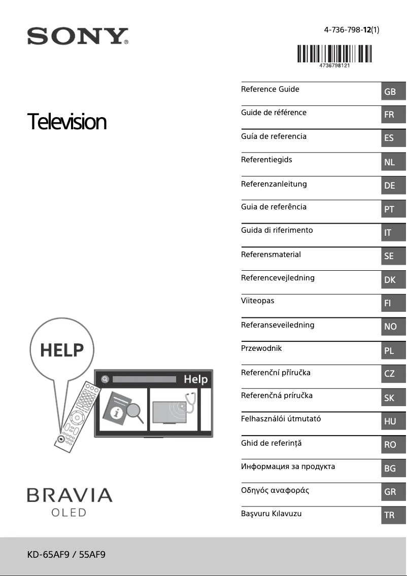 Page 1 de la notice Manuel utilisateur Sony Bravia KD-65AF9