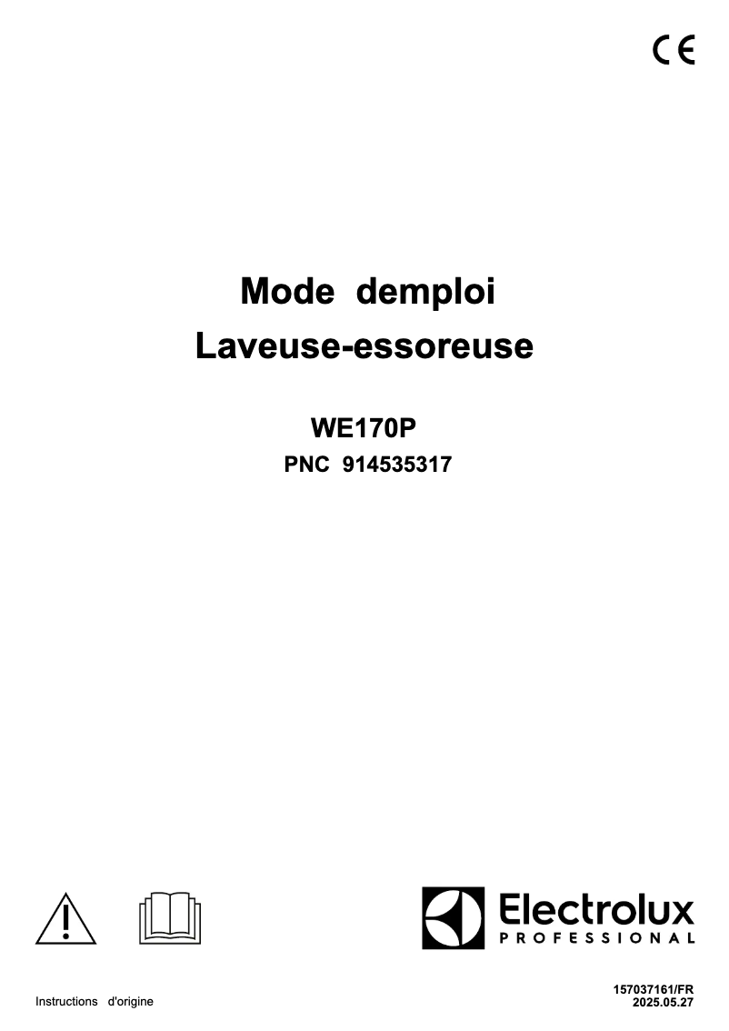 Image de la première page du manuel de l'appareil WE170P