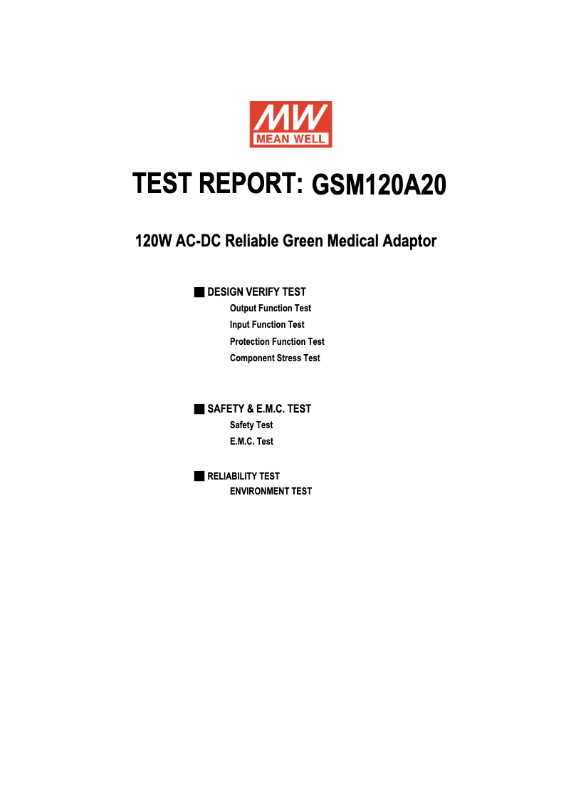 Page n°1 - Fiche technique Mean Well GSM120A20-R7B