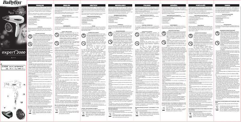 Image de la première page du manuel de l'appareil D221E Expert Plus 2000