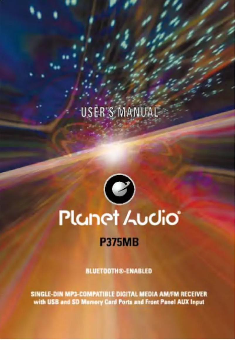 Page n°1 - Manuel utilisateur Planet Audio P375MB