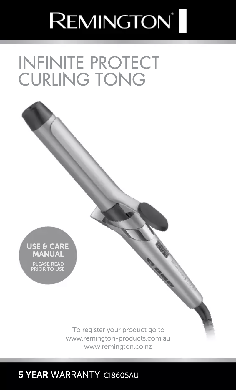 Image de la première page du manuel de l'appareil Infinite Protect CI8605AU