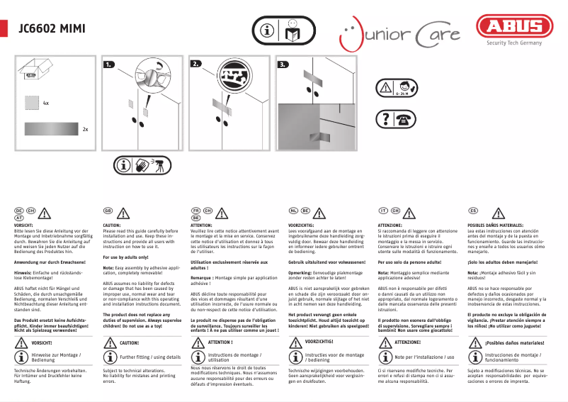 Image de la première page du manuel de l'appareil JC6602