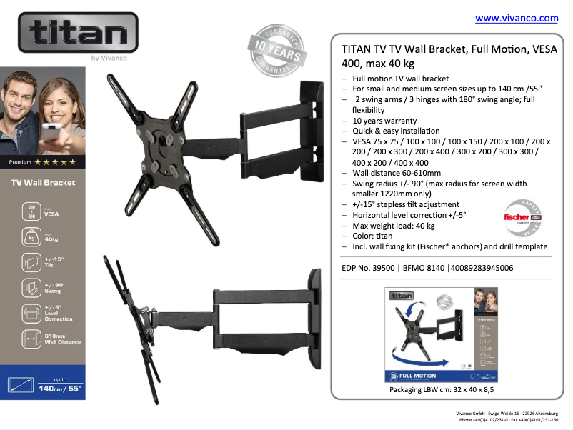 Page n°1 - Manuel utilisateur Titan BFMO 8140