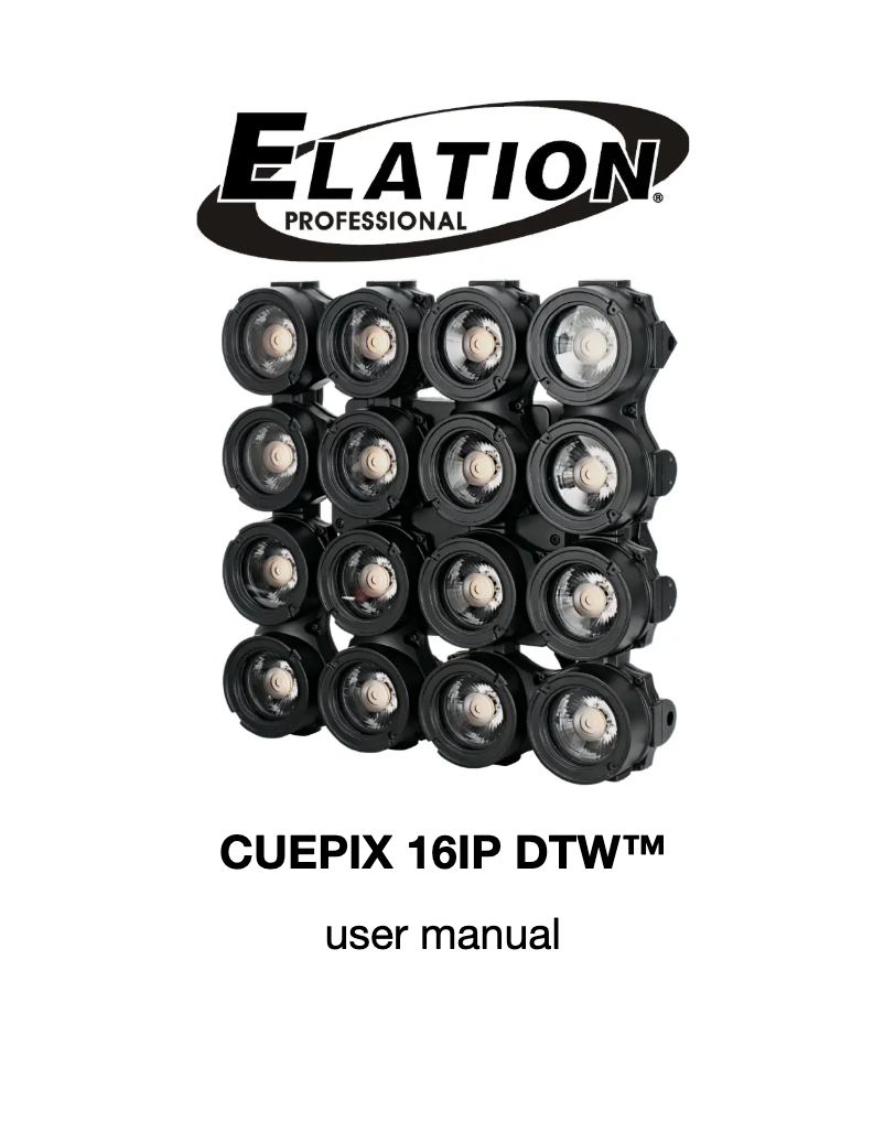 Page 1 de la notice Manuel utilisateur Elation CUEPIX 16IP DTW