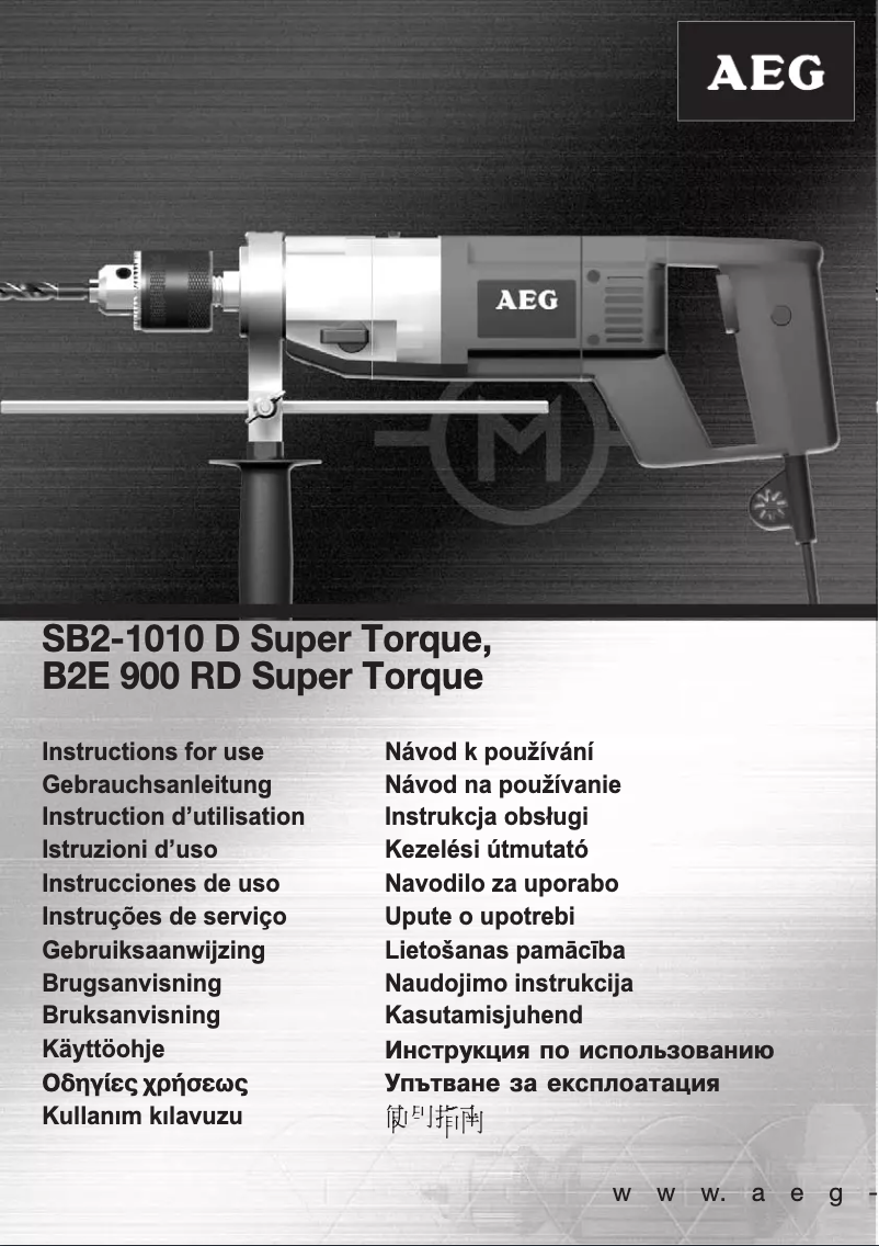 Page n°1 - Manuel utilisateur AEG SB2-1010 D Super Torque