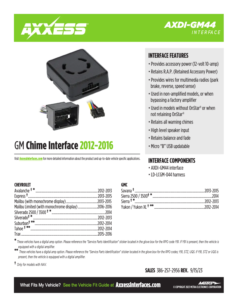 Image de la première page du manuel de l'appareil AXDI-GM44