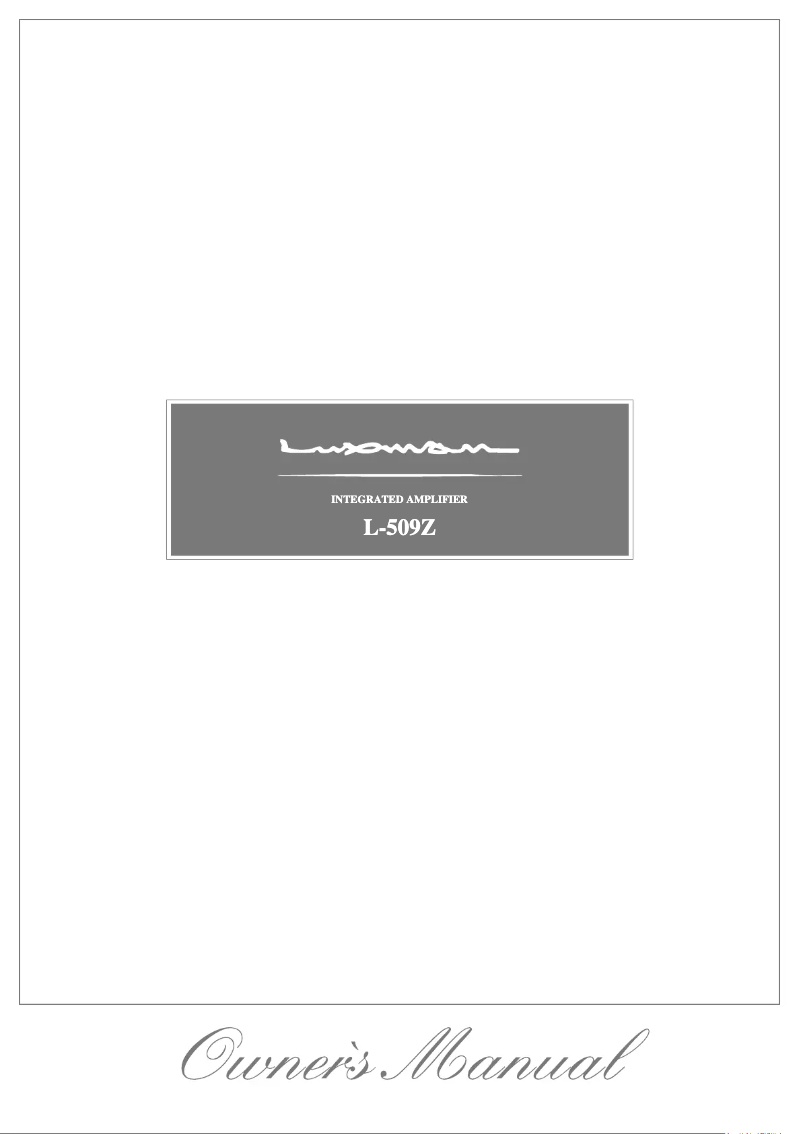 Page n°1 - Manuel utilisateur Luxman L-509Z