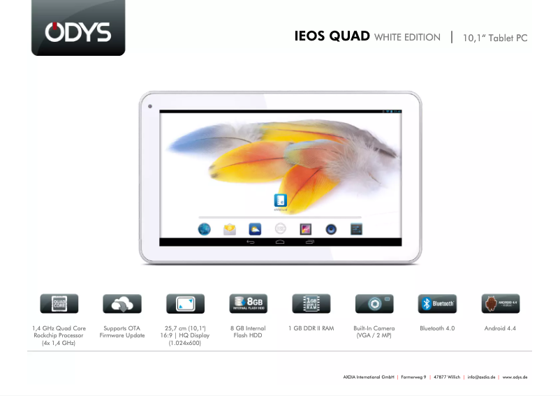 Image de la première page du manuel de l'appareil Ieos Quad