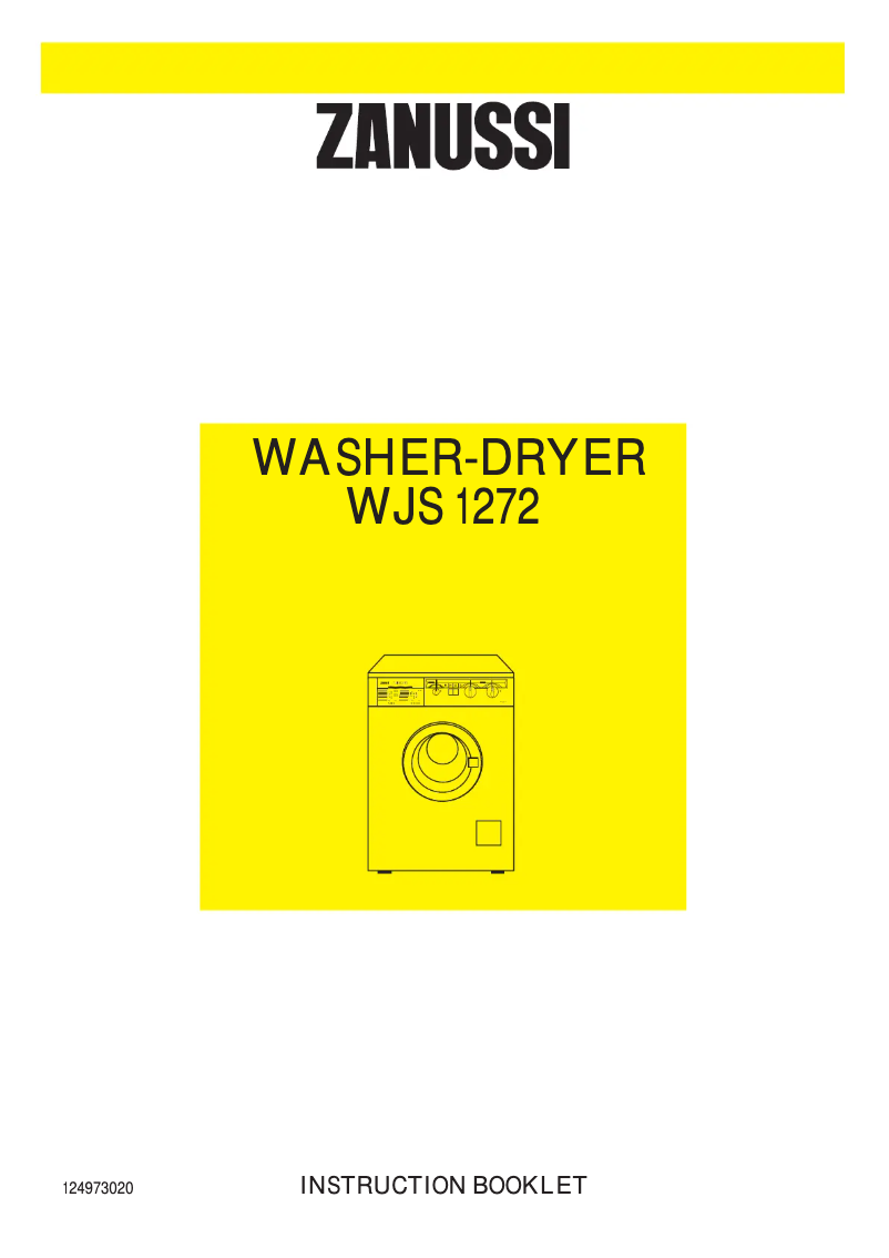 Page n°1 - Manuel utilisateur Zanussi WJS1272.60