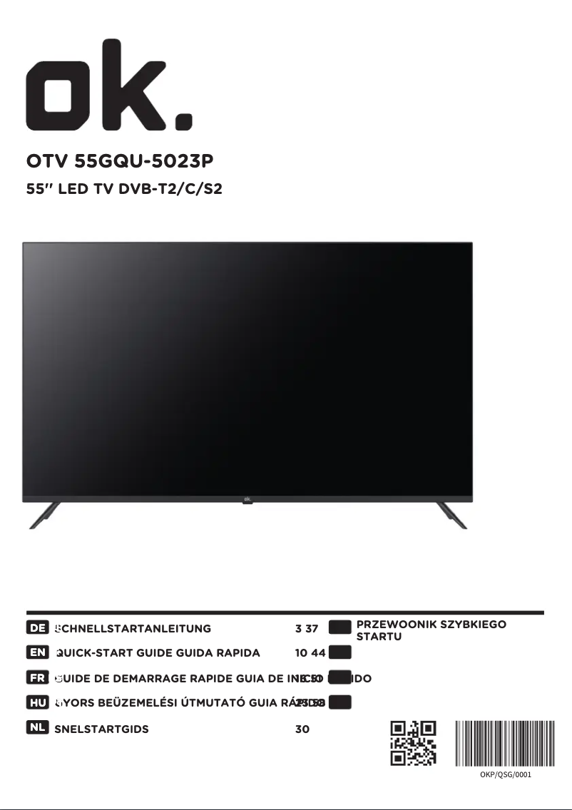 Page 1 de la notice Manuel utilisateur OK OTV 55GQU-5023P