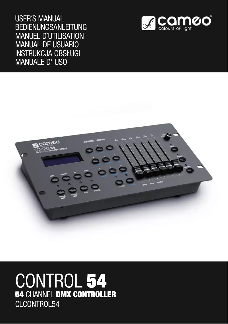 Page n°1 - Manuel utilisateur Cameo Control 54
