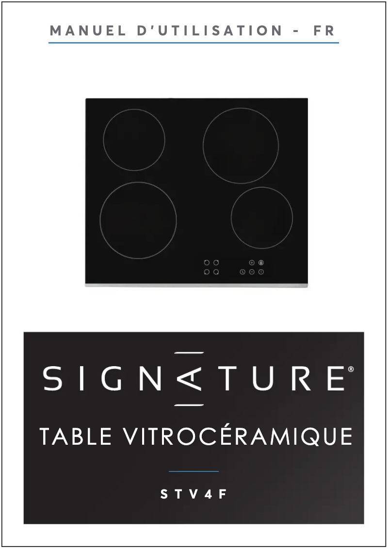 Page n°1 - Manuel utilisateur Signature STV4F