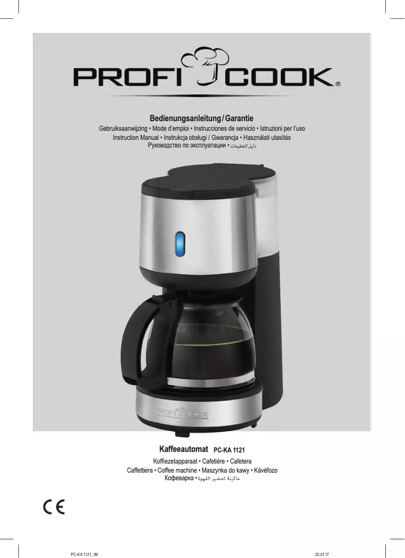 Page 1 de la notice Manuel utilisateur ProfiCook PC-KA 1121