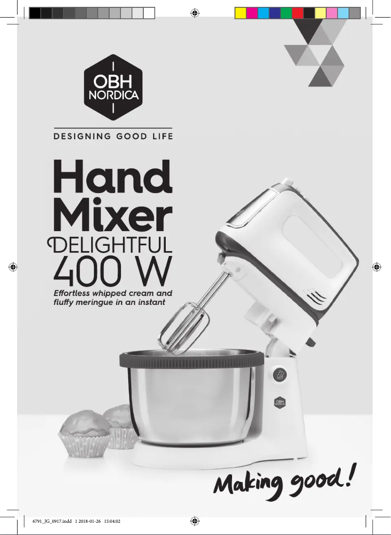 Page 1 de la notice Manuel utilisateur OBH Nordica Delightful 6791