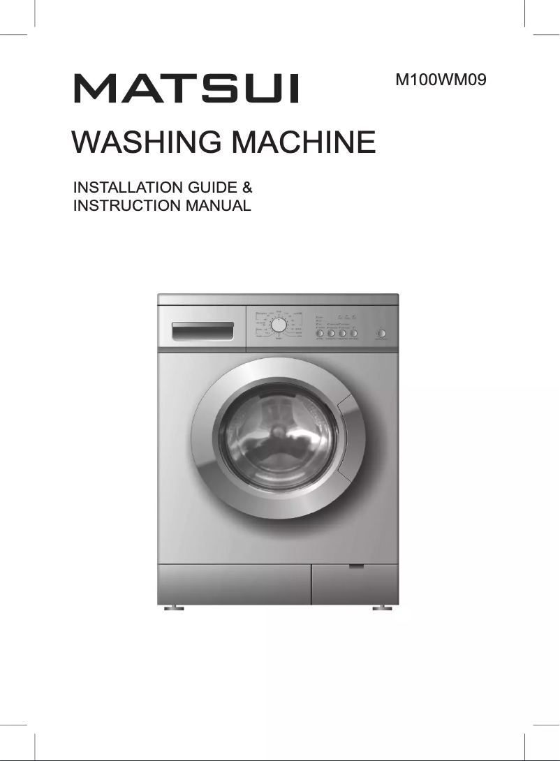 Page 1 de la notice Manuel utilisateur Matsui M100WM09