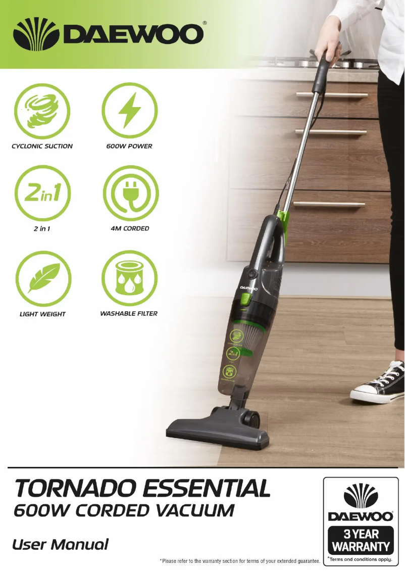 Image de la première page du manuel de l'appareil Tornado Essential FLR00003