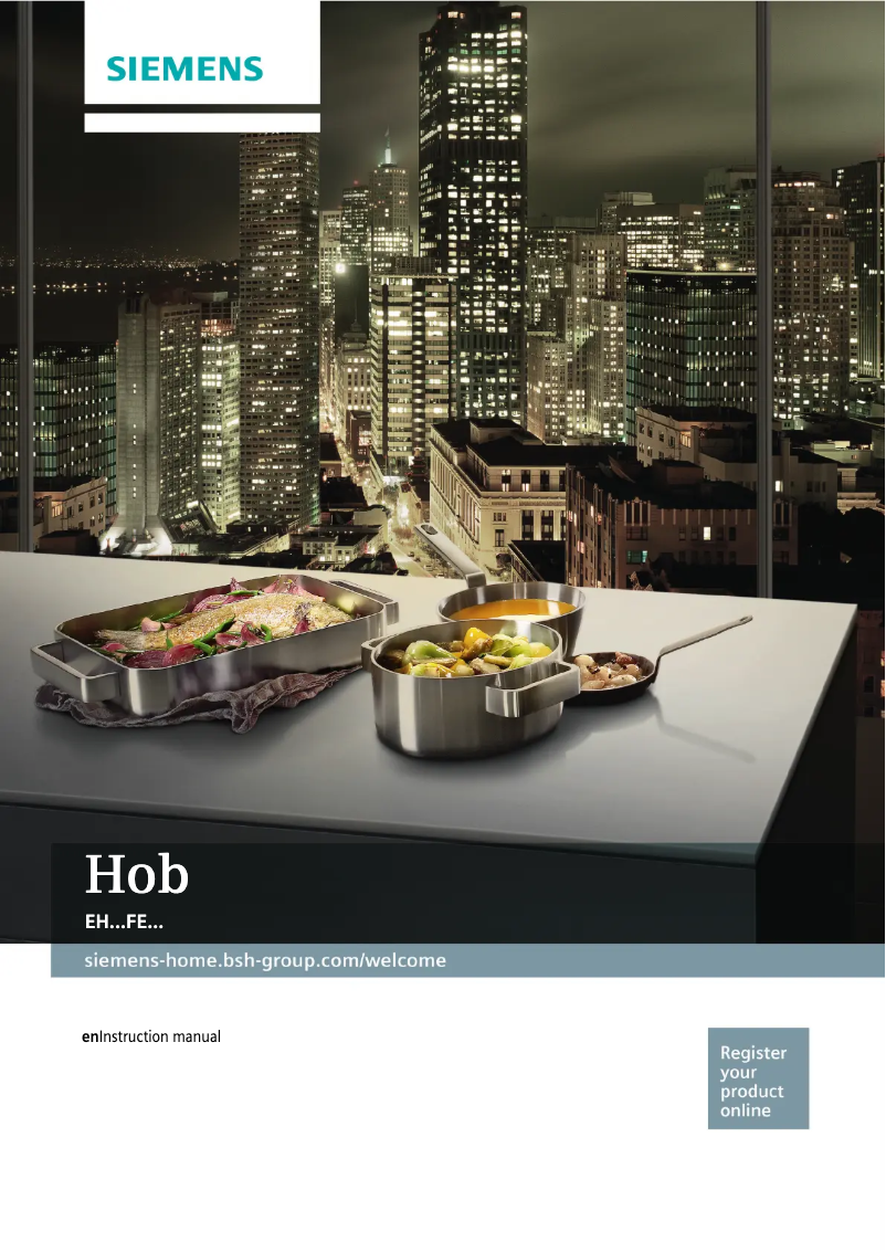 Page 1 de la notice Manuel d'utilisation et d'entretien Siemens EH675FEC1E