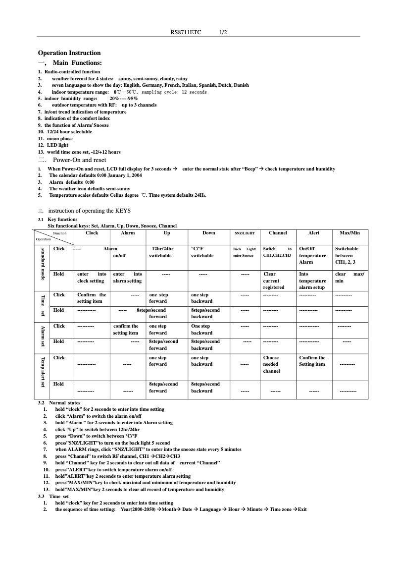 Imagen de la primera página del manual del dispositivo SWS 30