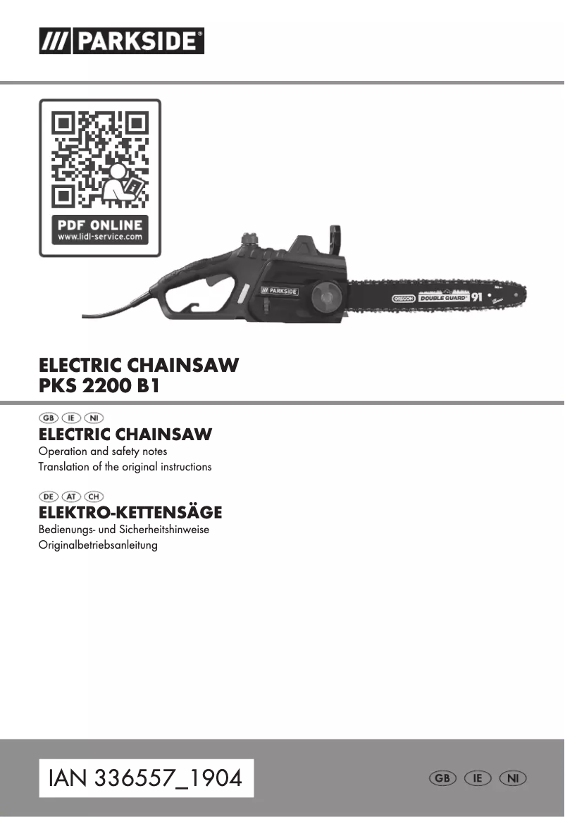 Page n°1 - Manuel utilisateur Parkside PKS 2200 B1